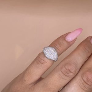 טבעת 0.60ct מלא יהלומים טבעיים